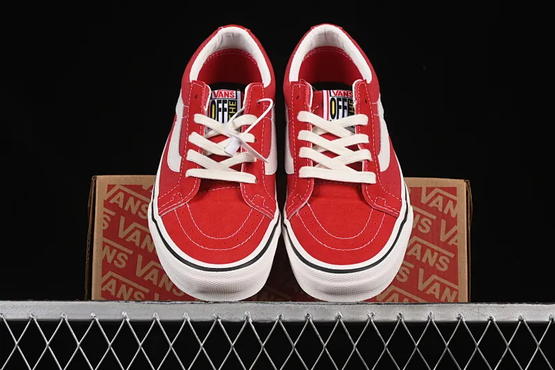 All categories Vans Vans series Vans Low Vans low-top Vans Sk8-Low white and red non-slip casual skateboard shoes VN0A4UWIXGJ